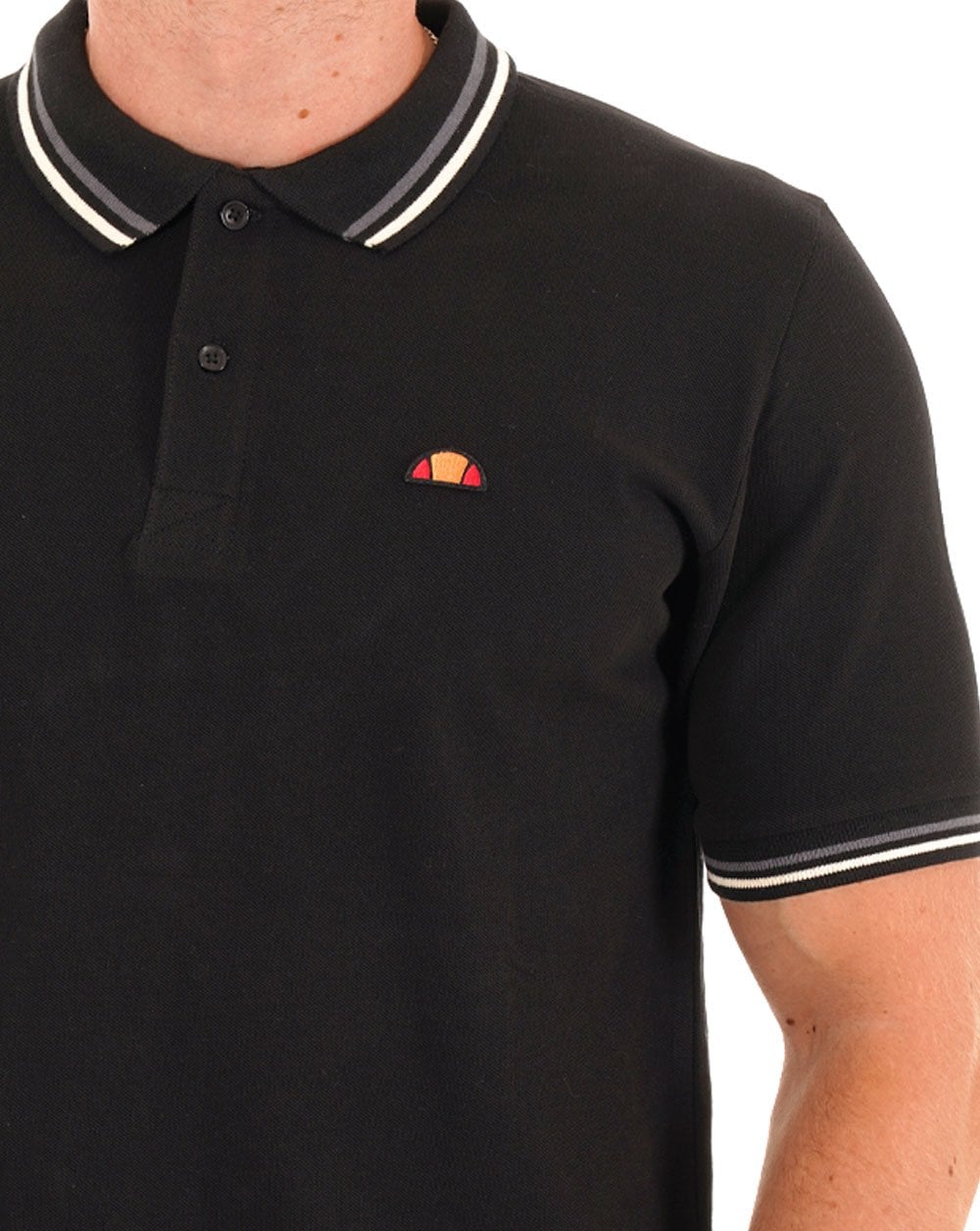 Ellesse Tipped Polo Shirt Black