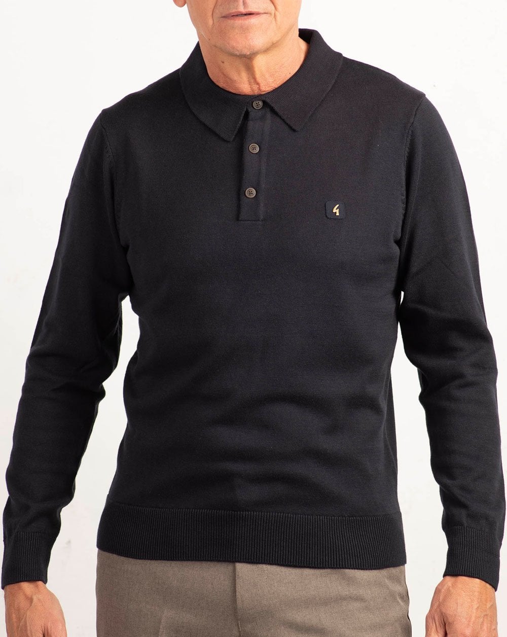 Gabicci Vintage Francesco Knitted Polo Navy