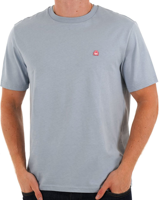 Benetton Small Logo T-shirt Soft Blue
