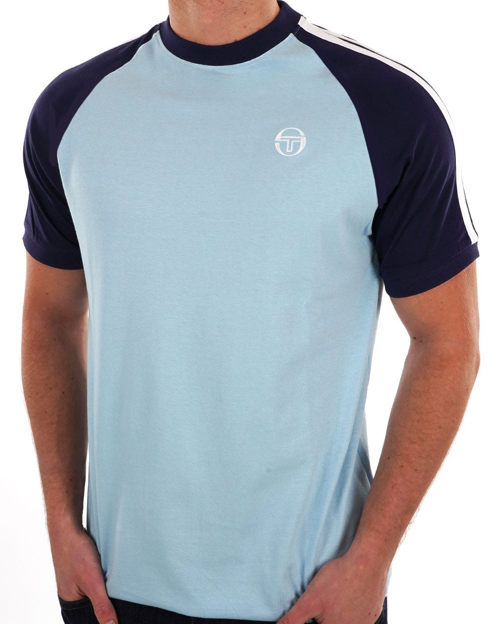 Sergio Tacchini Sky / Navy Retro Tee