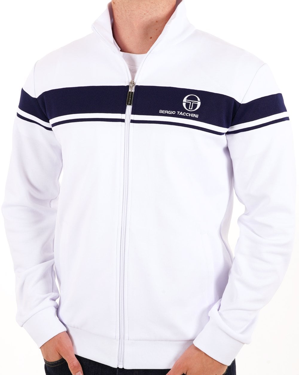 Sergio Tacchini Masters Track Top White Navy