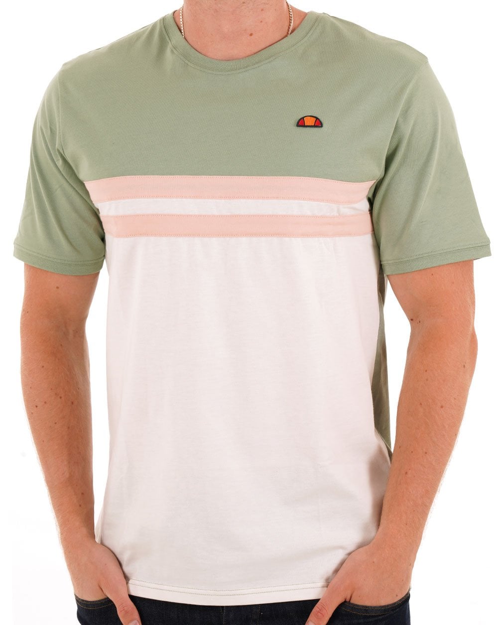 Ellesse Atrei T Shirt Green/Off White