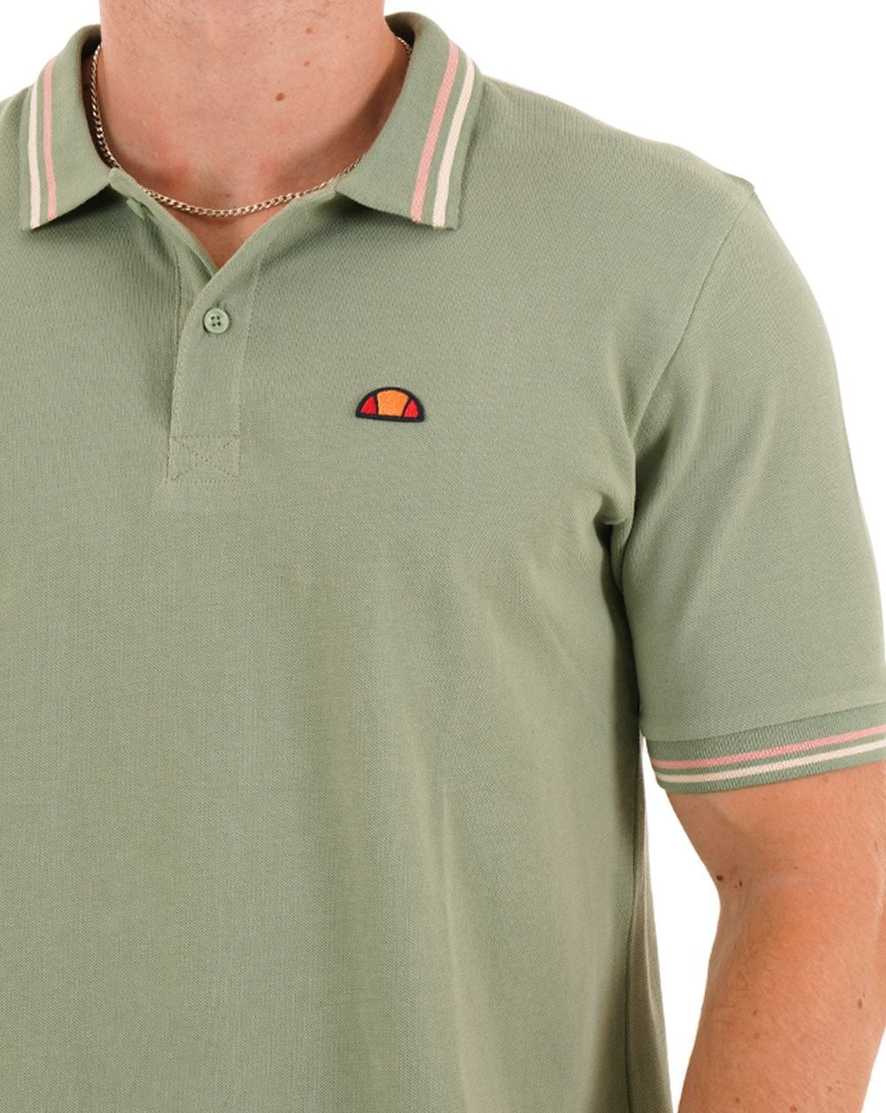 Ellesse Tipped Polo Shirt Green