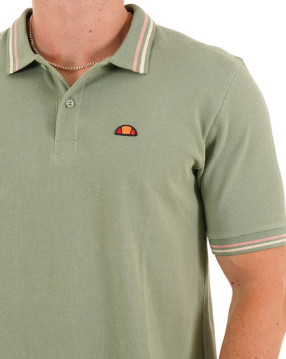 Ellesse Tipped Polo Shirt Green