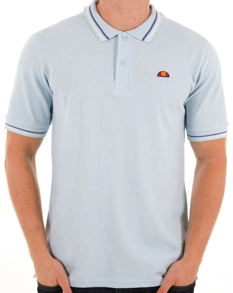 Ellesse Tipped Polo Shirt Light Blue