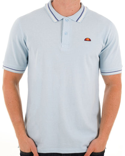 Ellesse Tipped Polo Shirt Light Blue
