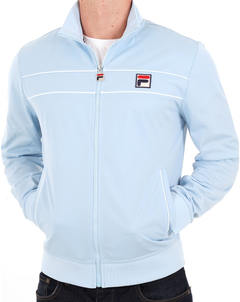 Fila Vintage Tris Track Top Sky Blue