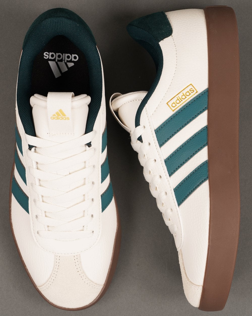 Adidas VL Court 3.0 Trainers White/Teal/Gum