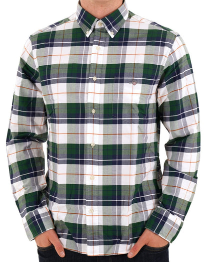 Gant Check Oxford Shirt Forest Green