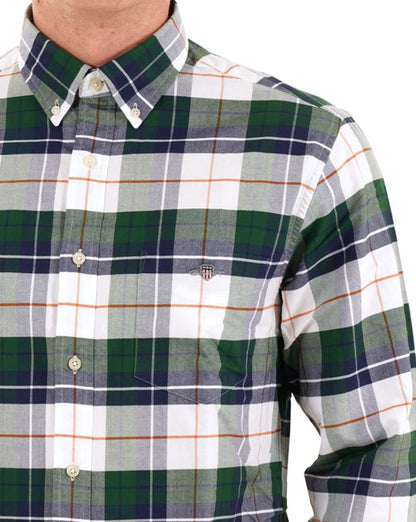 Gant Check Oxford Shirt Forest Green