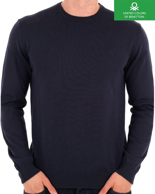 Benetton Fine Cotton Jumper Navy