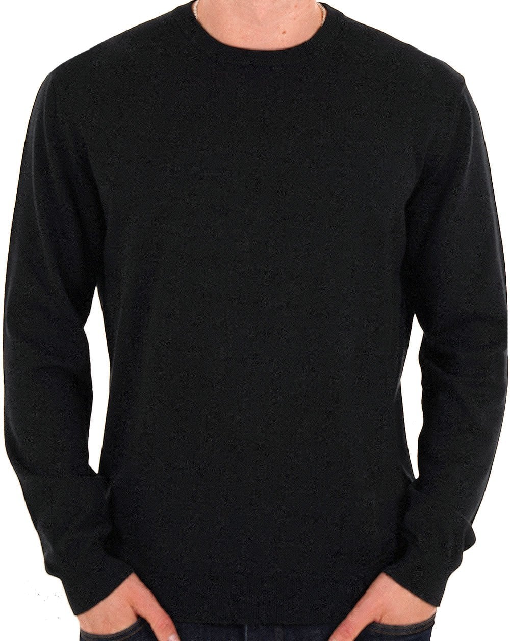 Benetton Fine Cotton Knit Jumper Black
