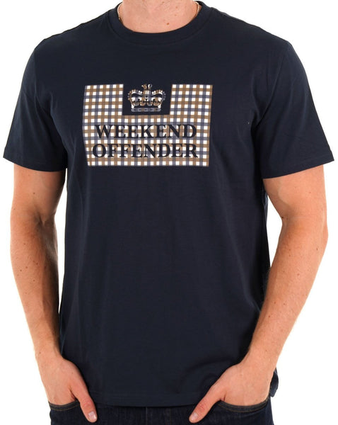 Weekend Offender Prison T-shirt Navy/Check