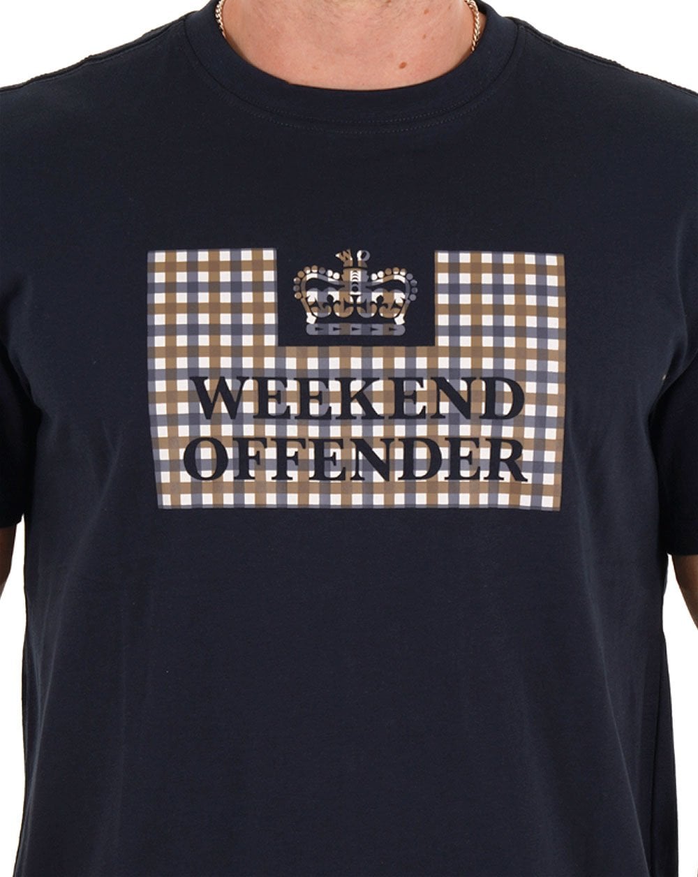 Weekend Offender Prison T-shirt Navy/Check