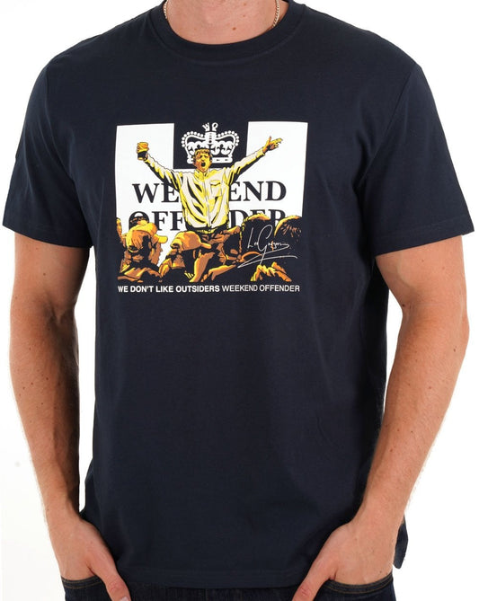 Weekend Offender Leo Gregory T Shirt Navy