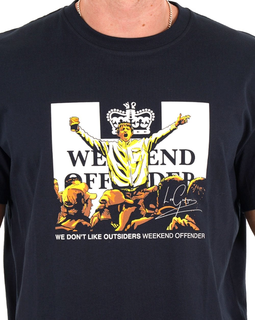 Weekend Offender Leo Gregory T Shirt Navy