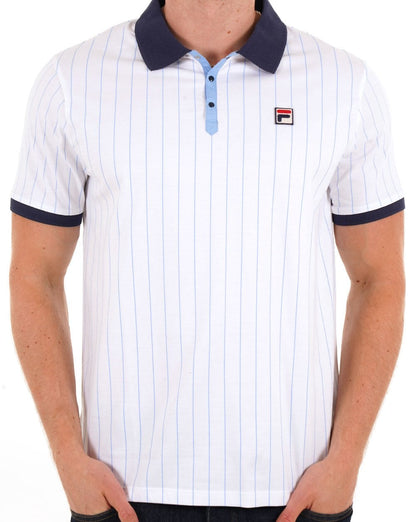 Fila Vintage BB1 Polo Shirt White / Navy / Blue