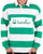 Benetton Striped Rugby Shirt White/Green