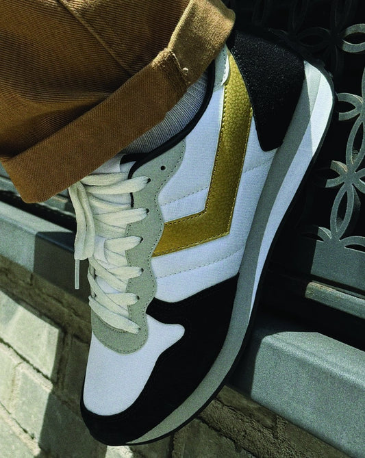 Pony Express Trainers White /Black / Gold