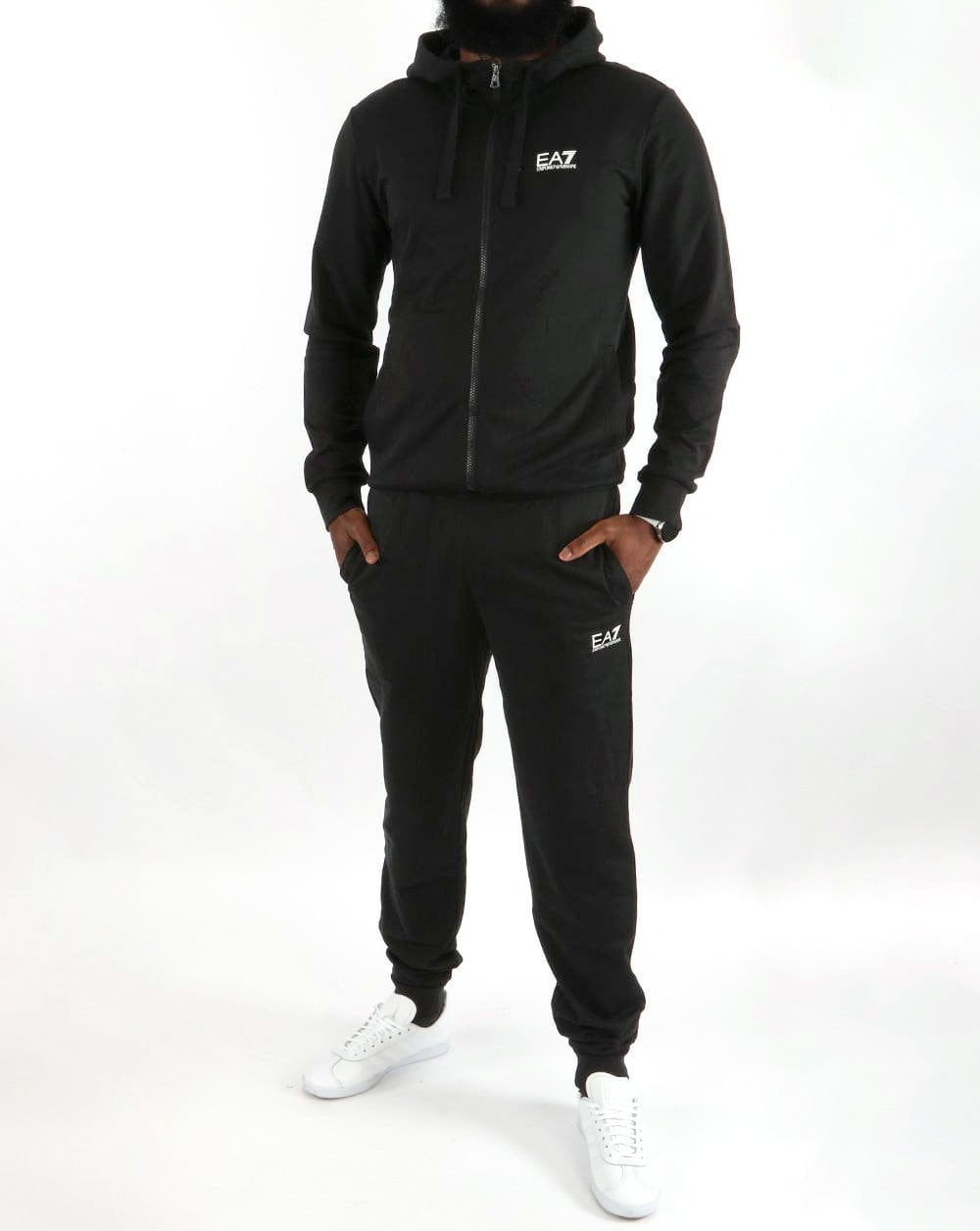 Emporio Armani EA7 Cotton Tracksuit Black