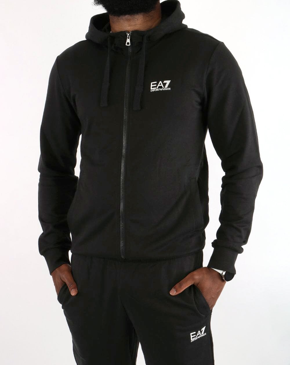 Emporio Armani EA7 Cotton Tracksuit Black