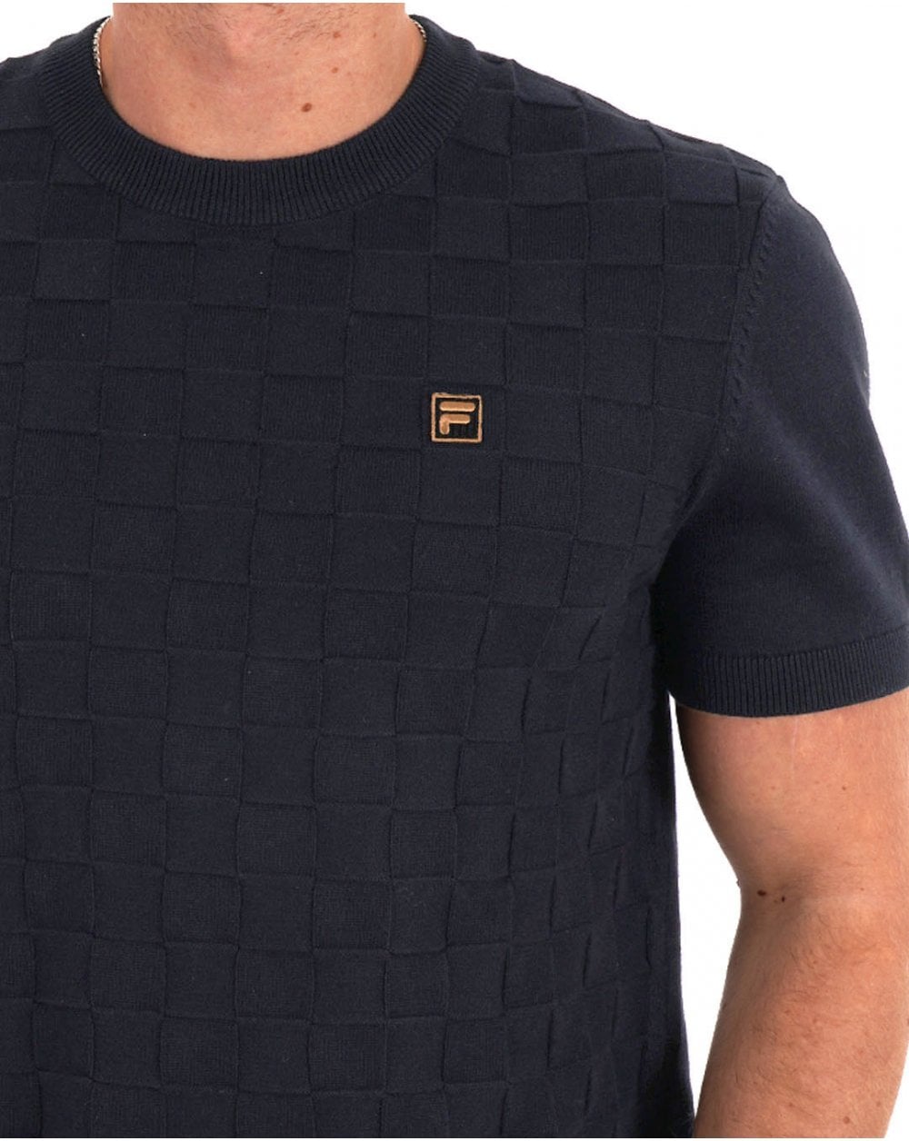 Fila Gold Campbell Square Knit Tee Black