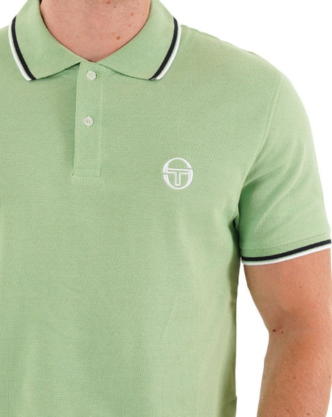 Sergio Tacchini Tipped Polo Shirt Green/White