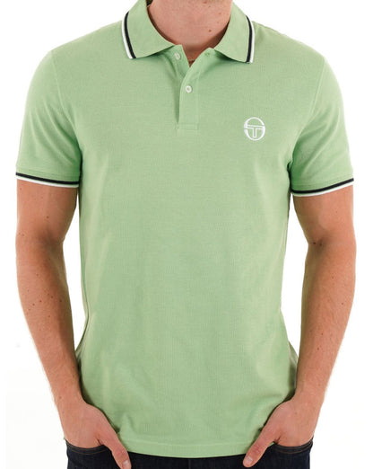 Sergio Tacchini Tipped Polo Shirt Green/White