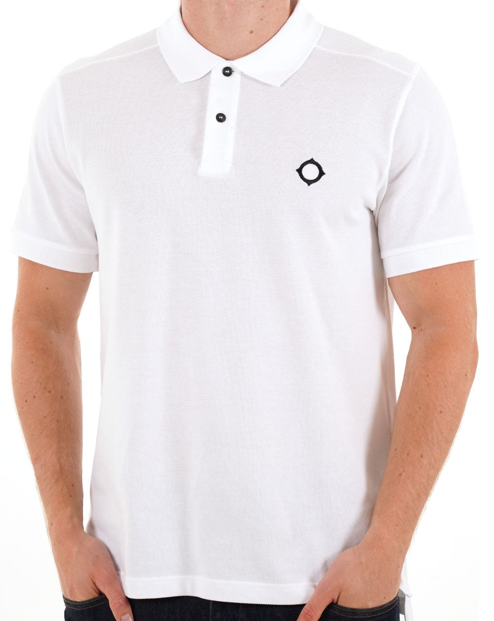 Ma.strum Pique Polo Optic White