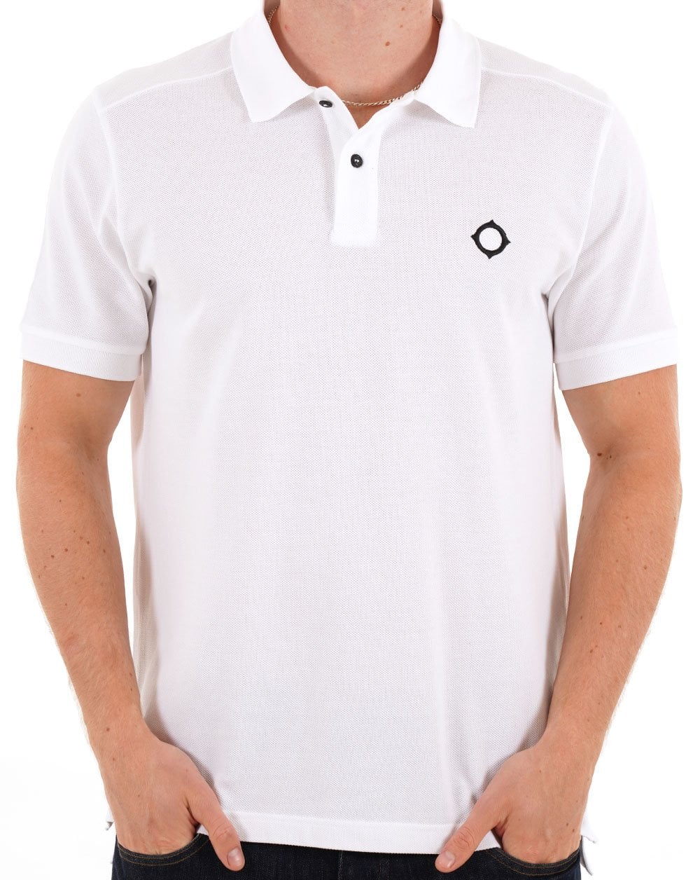 Ma.strum Pique Polo Optic White