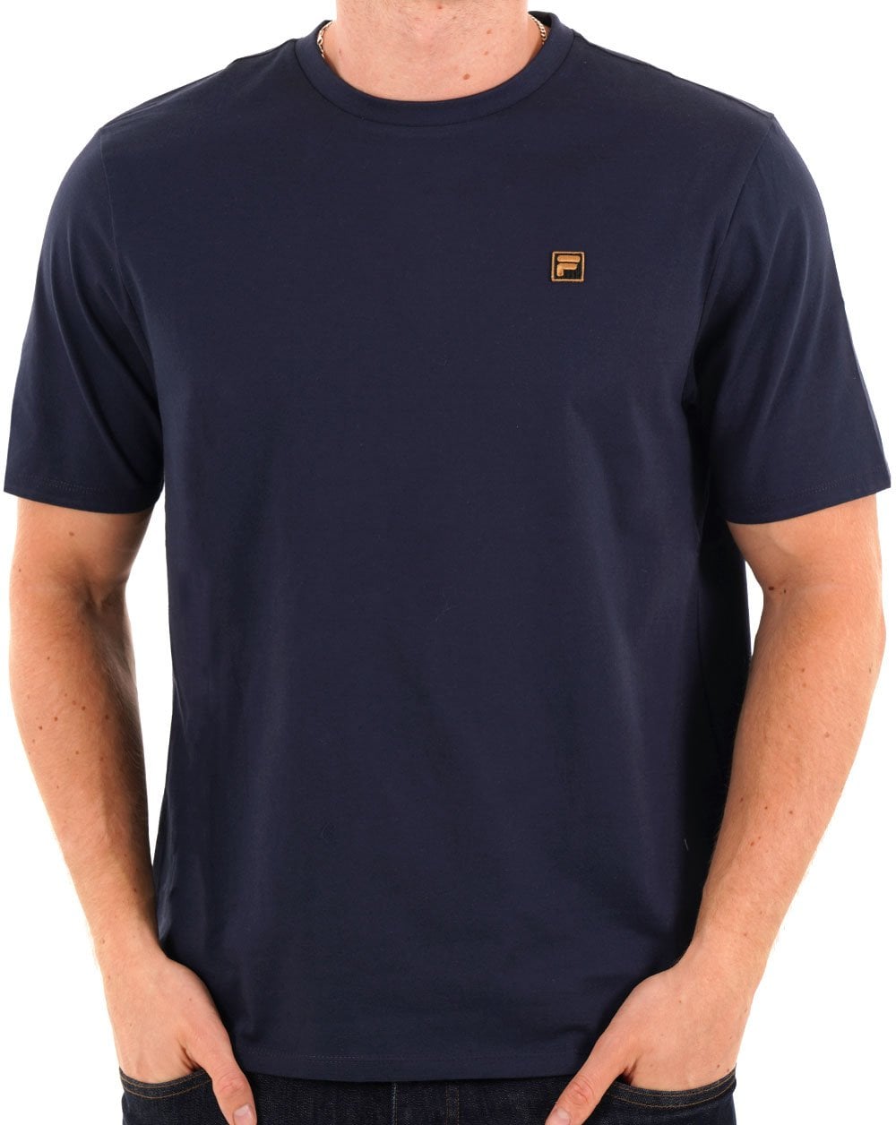 Fila Gold Yaxley T Shirt Dark Navy