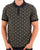 Fila Gold Pattern Knit Polo Black Stone