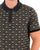 Fila Gold Pattern Knit Polo Black Stone