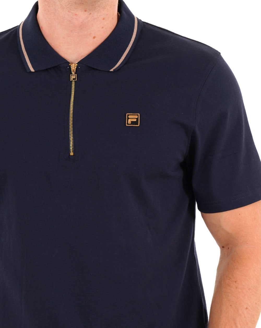 Fila Gold Lemar Zip Polo Dark Navy