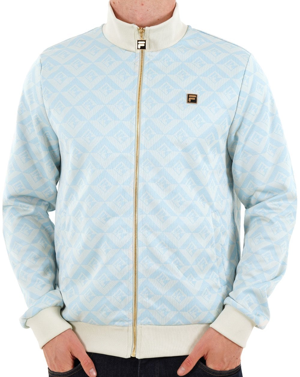 Fila Gold Hank Jacquard Track Top Blue