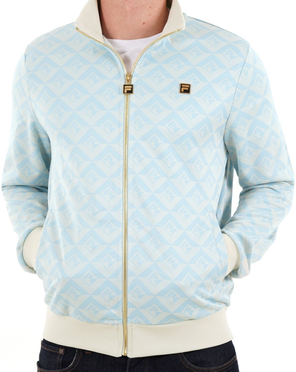 Fila Gold Hank Jacquard Track Top Blue
