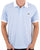 Lacoste Fine Stripe Polo Shirt White/Sky Blue