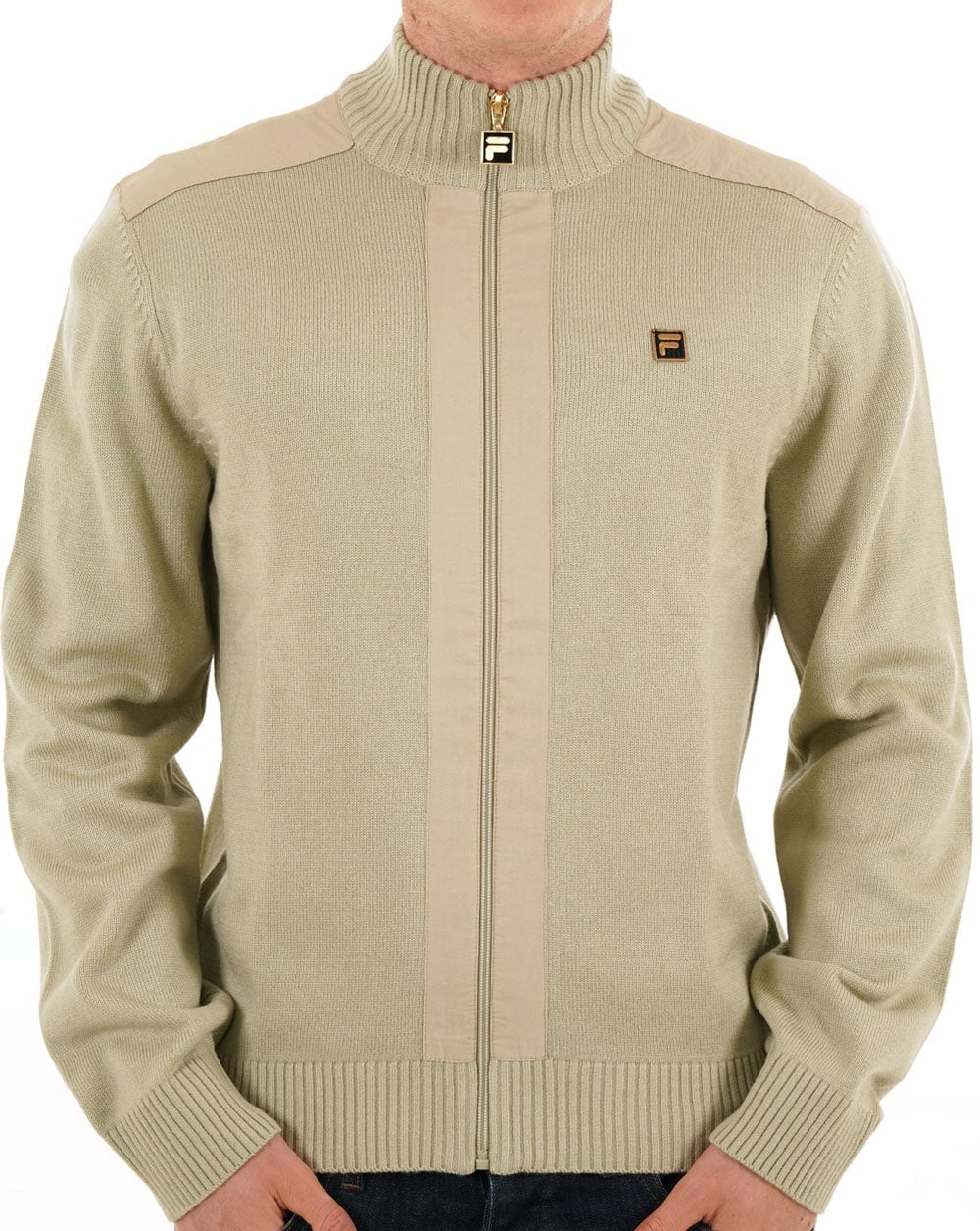 Fila Gold Zip Through Knit  Stone