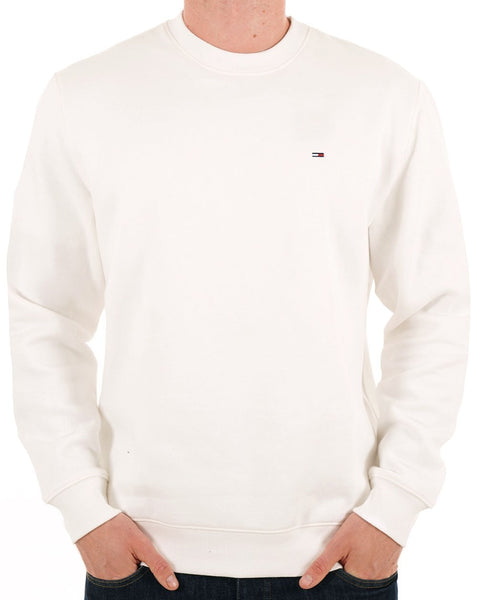 Tommy Jeans Flag Crew Sweatshirt Ecru