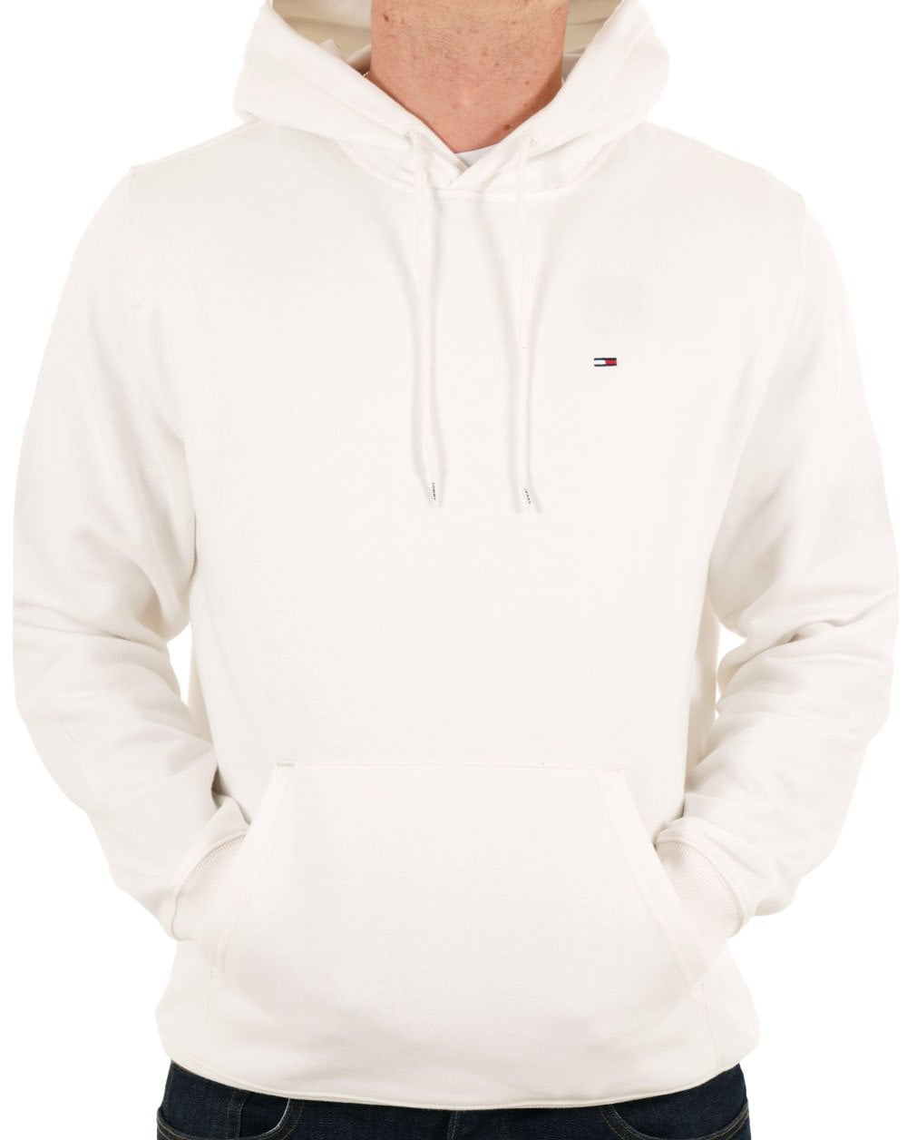 Tommy Jeans Flag Patch Hoodie Ecru