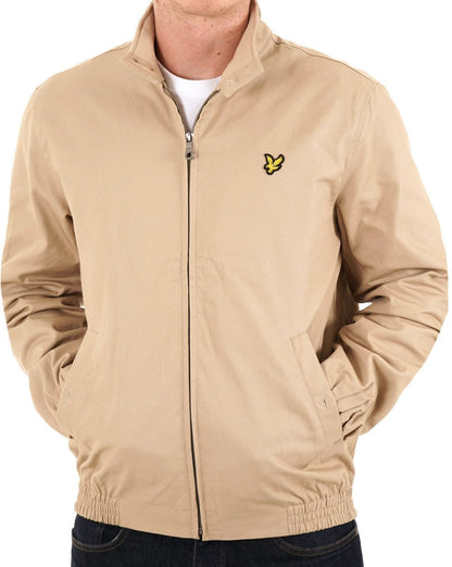 Lyle And Scott Check Lined Harrington Jacket Stone