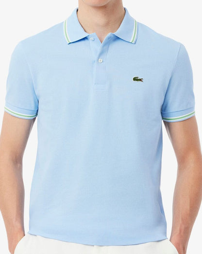 Lacoste Tipped Polo Shirt Sky Blue