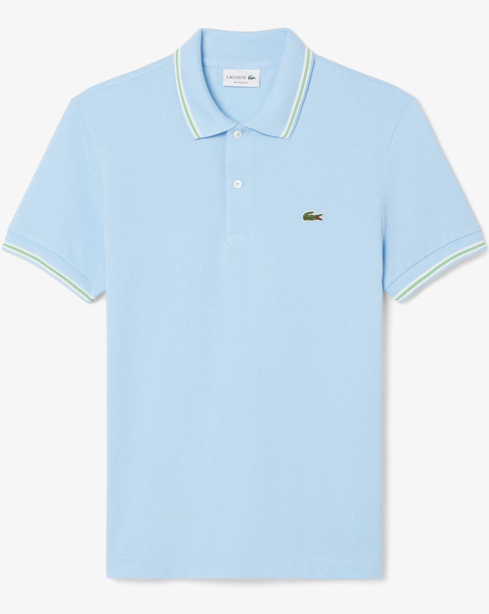 Lacoste Tipped Polo Shirt Sky Blue