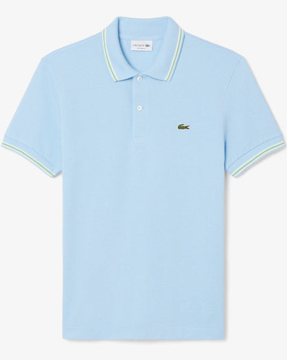 Lacoste Tipped Polo Shirt Sky Blue
