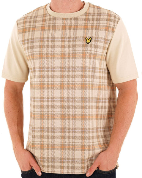 Lyle & Scott Spring Tartan T Shirt Sand