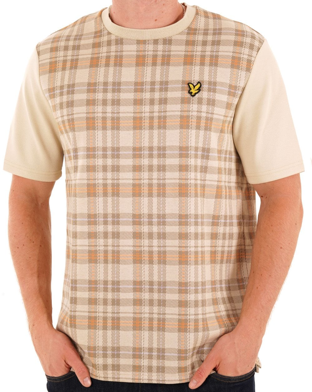 Lyle & Scott Spring Tartan T Shirt Sand