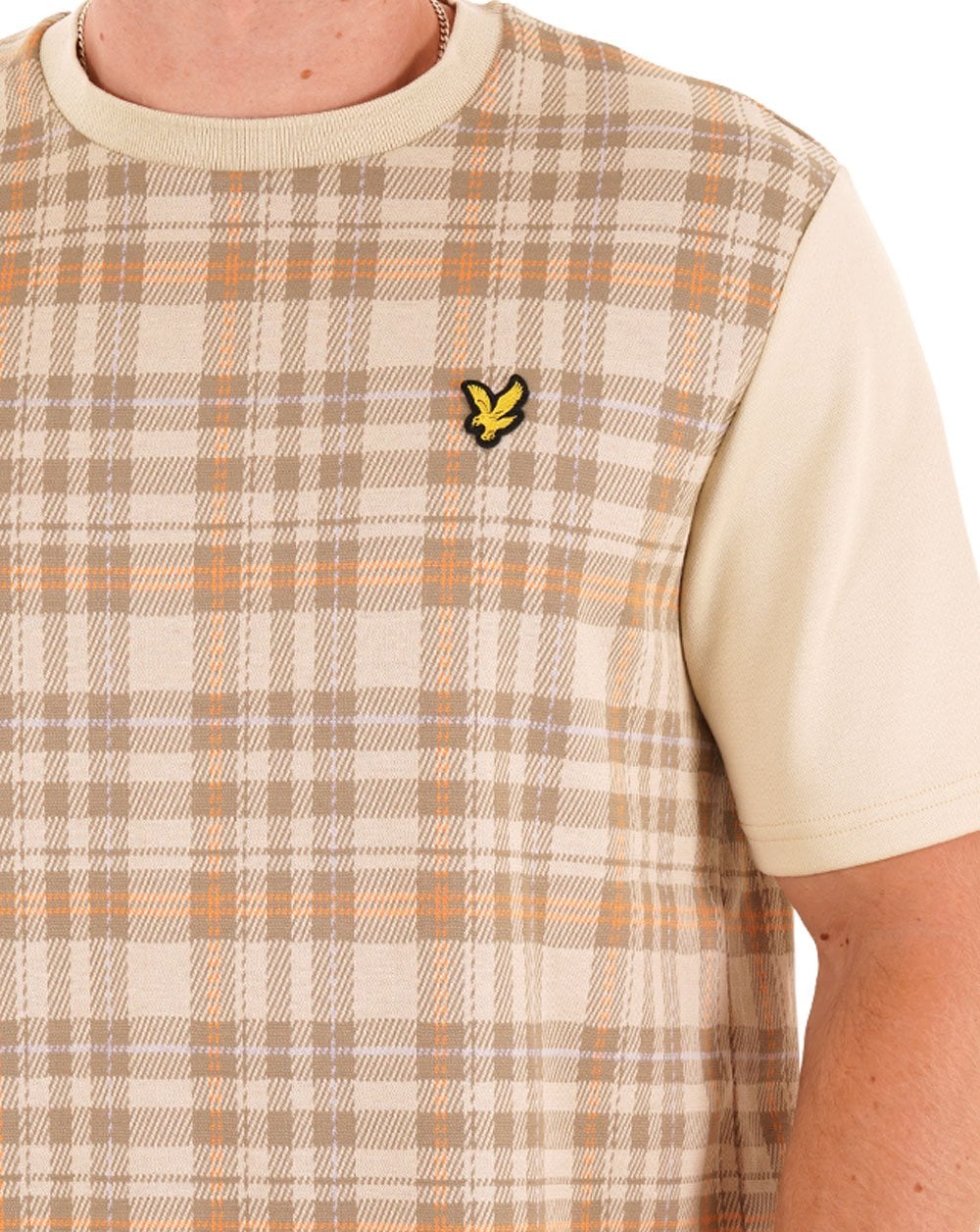 Lyle & Scott Spring Tartan T Shirt Sand