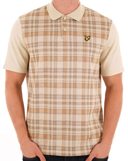 Lyle & Scott Spring Tartan Polo Shirt Sand