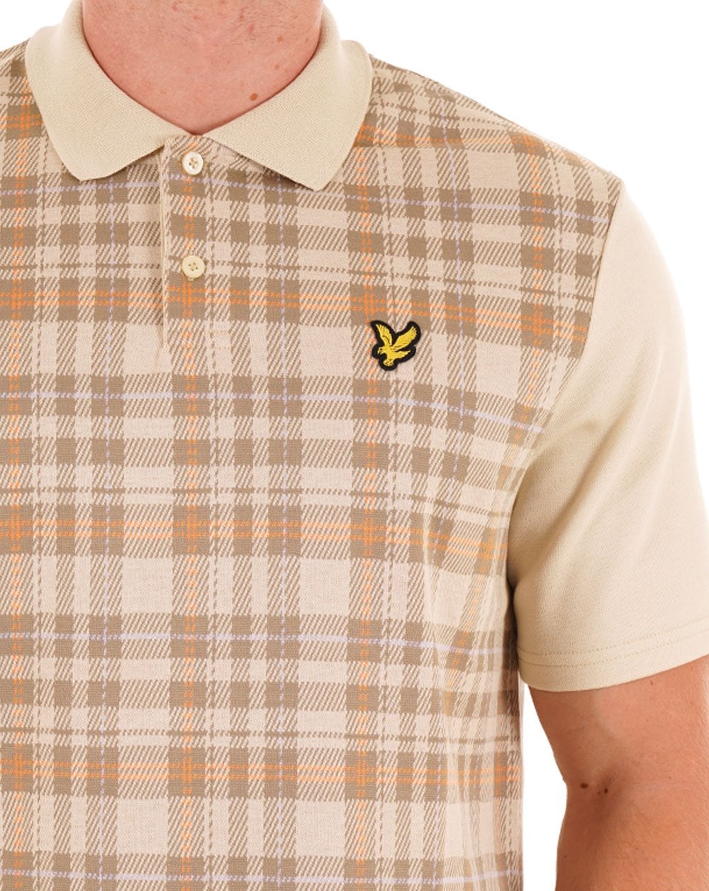 Lyle & Scott Spring Tartan Polo Shirt Sand