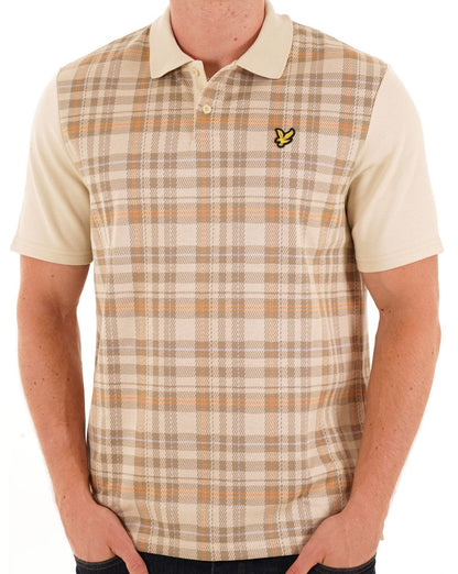 Lyle & Scott Spring Tartan Polo Shirt Sand